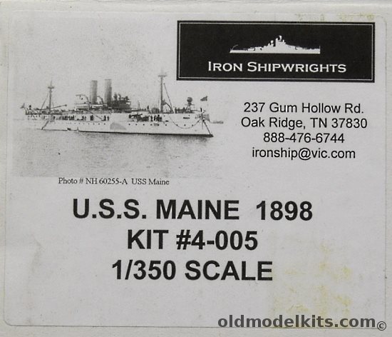 Iron Shipwrights 1/350 USS Maine Battleship plastic model kit